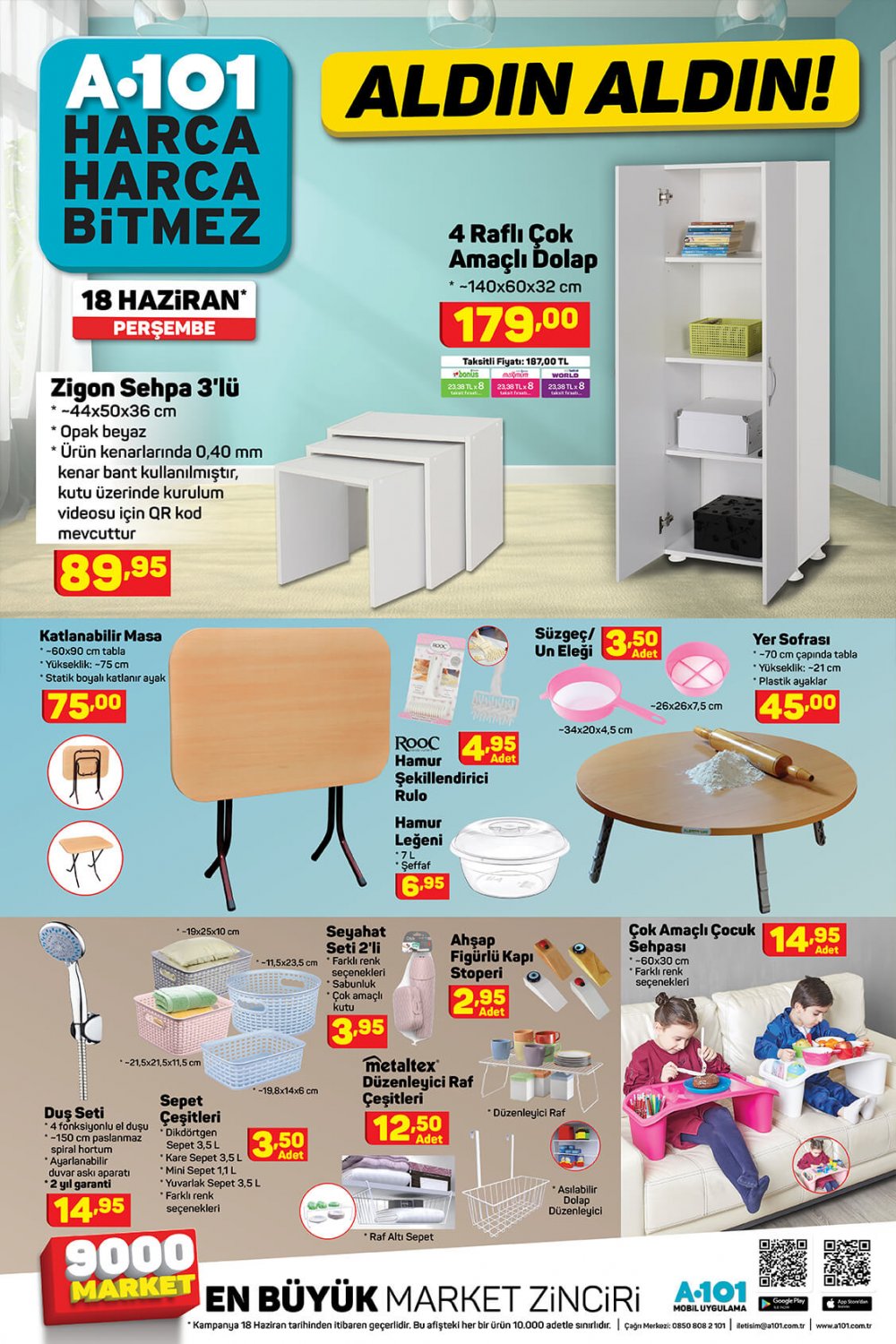 A101 18 Haziran Perşembe Babalar Günü aktüel indirimli ürünler katalogu