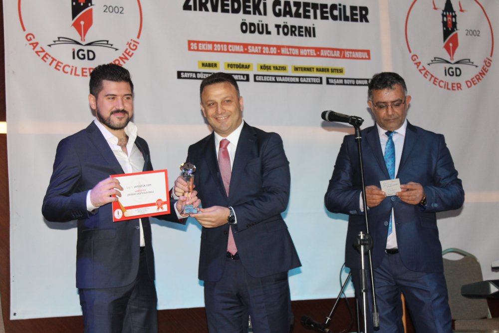 istanbul gazeteciler derneği zirvedeki gazeteciler ödül töreni