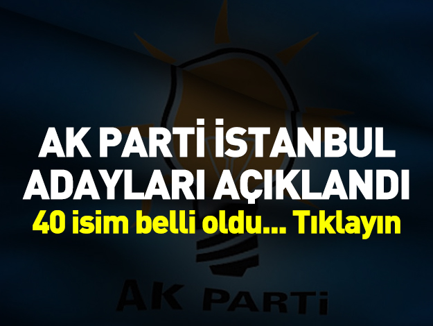 ak parti istanbul adayları